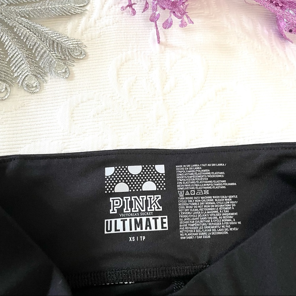 vs pink | blush pink mesh side panel logo ultimate legging workout set (2/2) - Picture 8 of 8